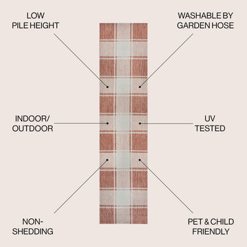 Sabine Traditional Farmhouse Bold Gingham Area Rug